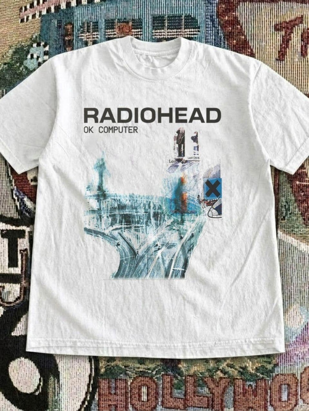 White Radiohead T shirt